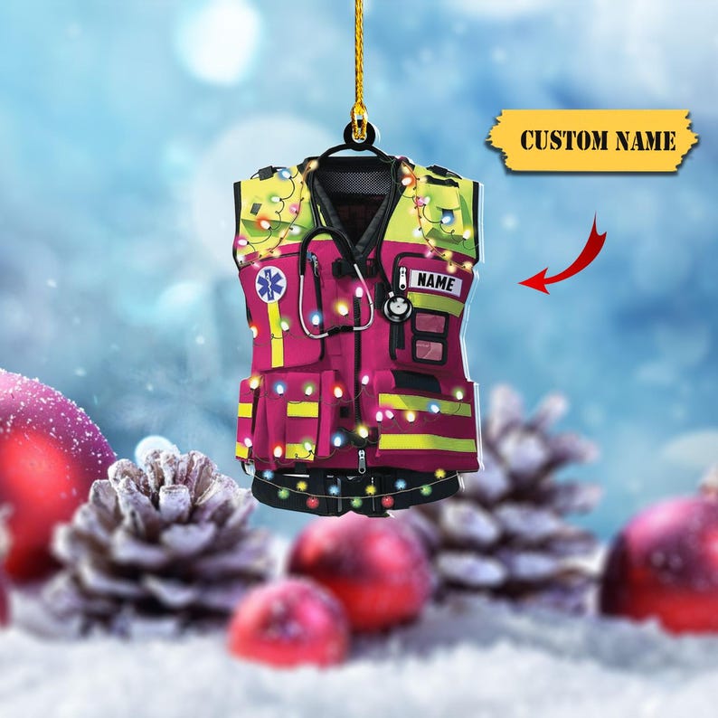 Personalized EMS EMT Paramedic Christmas Ornament 2024 Custom EMT