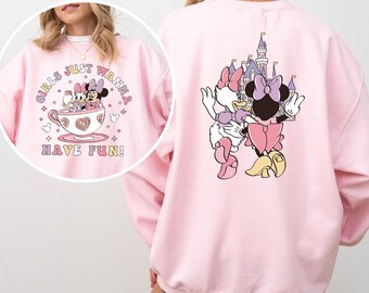 Disney Girls Just Wanna Have Fun Sweatshirt, Minnie Daisy Summer Sweatshirt, Disney Besties Hoodie, Disney Girls Trip Crewneck 233909