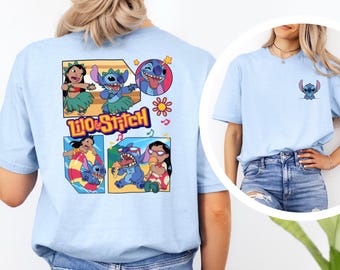 Disney Lilo and Stitch Shirt, Stitch and Angle Shirt, Lilo&Stitch Summer Vacation Shirt, Disney Summer Trip Shirt, Disney Summer Tee 233311