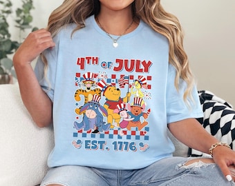 4th Of July Winnie The Pooh Shirt, Pooh Bear Independence Day Shirt, America Since 1776 Disney Shirt, Disney Patriotic Shirt 232968