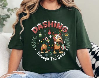 Dashing Through The Snow Slinky Dog Disney Christmas Shirt, Disney Toy Story Christmas Shirt, Very Merry Christmas Party Shirt 233709