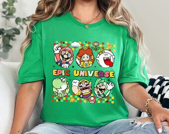 Retro Super Mario Squad Shirt, Epic Universe Mario Shirt, Mario and Friends Shirt, Universal Epic Universe Shirt 233422
