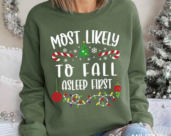 Custom 'Most Likely To' Christmas Sweatshirt: Matching Family Hoodie 231781