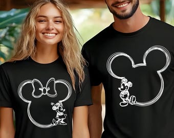 Vintage Mickey Minnie Shirts, Mickey and Friends Matching Shirt, Retro Disney Trip Shirt,Mickey Minnie Couple Shirt, Disney Trip Tee 232900