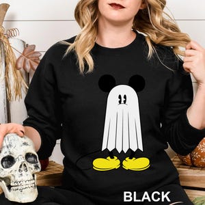 Disney Mickey Ghost Sweatshirt, Mickey Halloween Hoodie,Spooky Halloween Sweatshirt, Disney Halloween Crewneck, Cute Boo Ghost Hoodie 233592