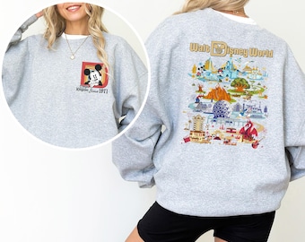 Retro Walt Disneyworld Mickey Sweatshirt, Disney Parks Sweatshirt, Four Parks Disney World Hoodie, Vintage Disney Crewneck 233829