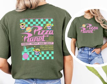 Pizza Planet Toy Story Checkered Shirt, Disney Aliens Shirt, Pizza Planet Tee, Toy Story Family Shirts, Funny Disney Pizza Shirt 233542
