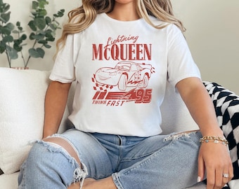 Vintage Disney Cars Lightning Mc queen Shirt, Disney Family Shirt, Disney Cars Shirt, Disney Trip Shirt 231322
