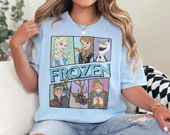 Frozen Shirt, Elsa Shirt, Disney Frozen Characters Tee, Frozen Olaf Shirt, Retro Frozen Shirt, Disney Princess Gift, Disney Gift 232700