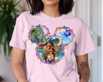 Disney Moana And Maui Head Shirt, Disney Moana 2 Shirt, Disney Family Shirt, Moana 2 Movie Shirt 231739