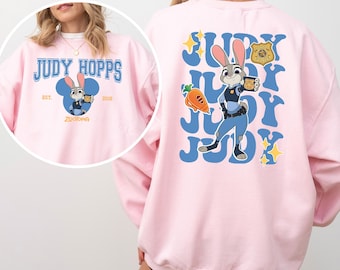 Disney Zootopia Characters Sweatshirt, Nick Wilde Hoodie, Judy Hopps Sweatshirt, Disney Family Trip Hoodie, Zootopia Police Crewneck 234289