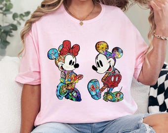 Disney Couples Mickey And Minnie Mouse Classic Shirt, Mickey Minnie Matching Tee, Magic Kingdom Family Shirt, Disney Trip Couple Tee 232564