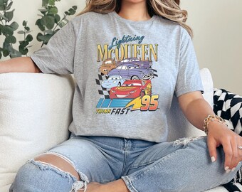 Vintage Disney Cars Lightning McQueen Shirt, Disney Family Shirt, Disney Cars Shirt, Disney Trip Shirt 231939