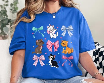 Disney Aristocats Shirt, Disney Aristocats Coquette Bow Shirt, Cute Disney Cat Shirt, Disney Cat Lover Shirt, Disney Cats Bonjour Tee 233552