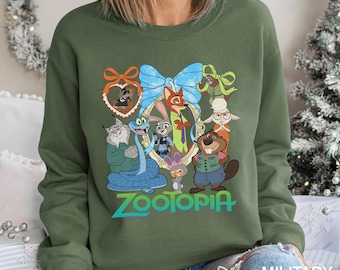 Coquette Mirror Zootopia Sweatshirt, Judy Hopps Nick Wilde Sweatshirt, Welcome To Zootopia Disney Hoodie, Locket Zootopia Crewneck 234522