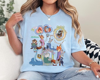 Coquette Mirror Zootopia Shirt, Judy Hopps Nick Wilde Shirt,Welcome To Zootopia Disney Shirt, Locket Zootopia Tee 234506