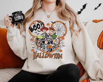 Toy Story Halloween Sweatshirt, Toy Story Halloween Hoodie, Woody Buzz Jessie and Rex Halloween Sweatshirt, Disney Halloween Hoodie 231690