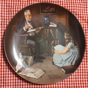 Norman Rockwell &quot;The Storyteller&quot; limited edition plate.