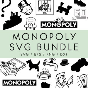Pacchetto Monopoly Svg, Simboli Monopoly, Personaggi Monopoly, Pezzi Monopoly, Monopoly Svg, Monopoly Png, Monopoly Eps