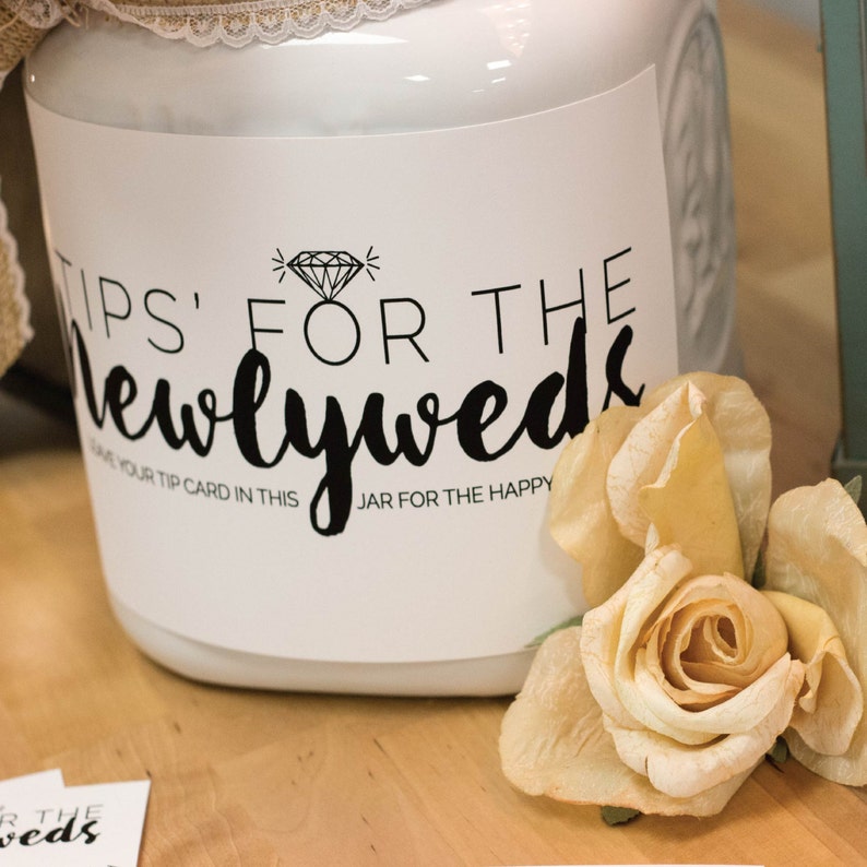 Wedding Printable Guestbook W-I01-1PS ZZ6 Newlywed Wedding Instant Download DIY Printable Wedding Advice Cards Newlywed Tip Jar