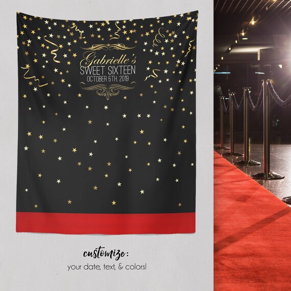 red carpet backdrop black