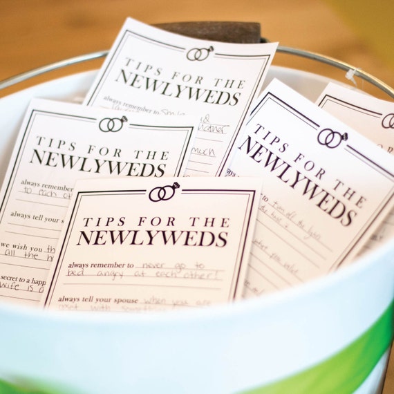 Wedding Tip Jar Instant Newlywed Diy Printable Advice Cards Guestbook W I01 1ps Zz6