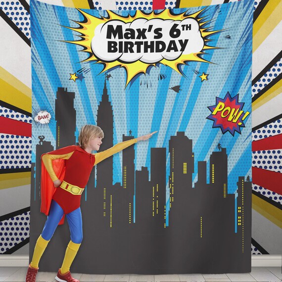 Superhero Birthday Superhero Themed Party Superhero Backdrop