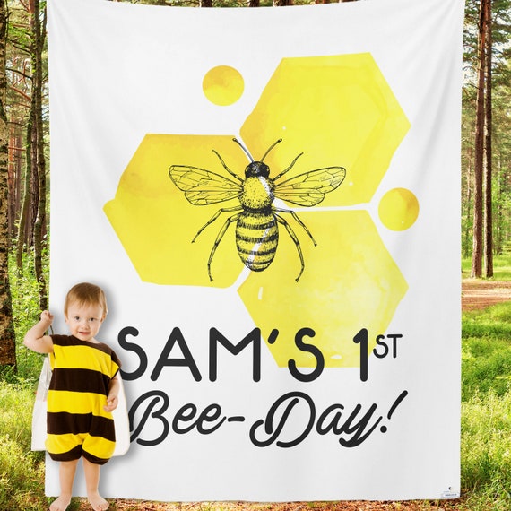 1st Birthday Banner Party Backdrop With Custom Photo Garlands