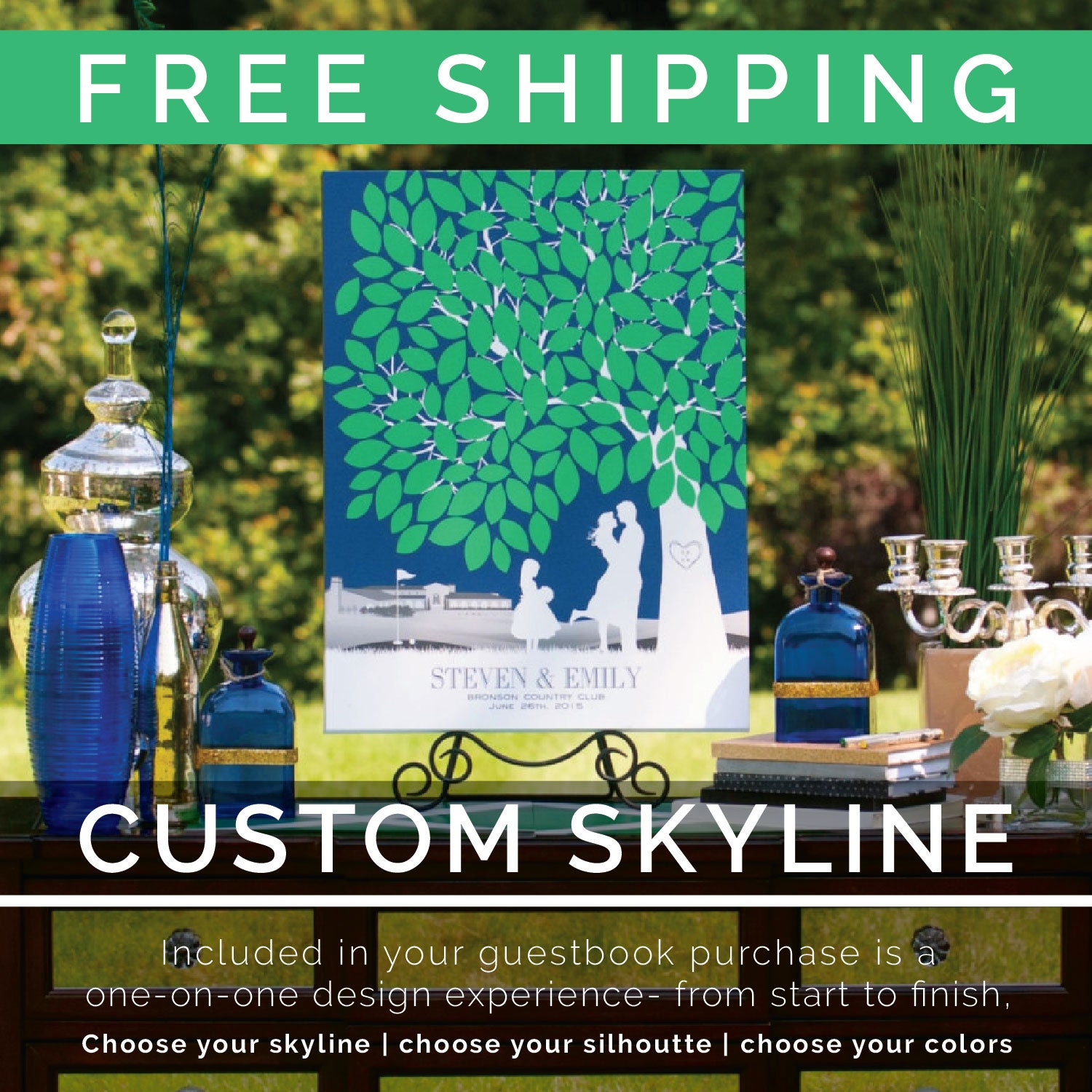 Canvas Guest Book print or canvas wedding guestbook Etsy