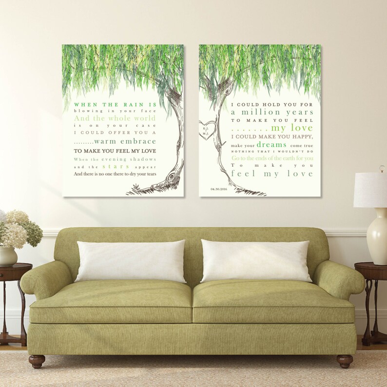 Make You Feel My Love Adele Lyrics Willow Anniversary Etsy