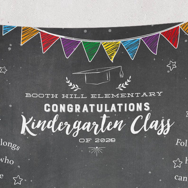 Graduation Party Backdrop Graduation Party Decor H T04 Tp 3 Kindergarten Graduation Banner Kindergarten Graduation Backdrop
