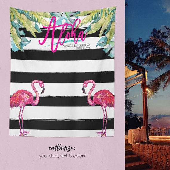 Luau Party Backdrop Hawaiian Party Ideas Luau Birthday Etsy
