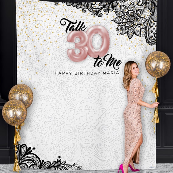 Talk 30 To Me 30th Birthday Banner 30th Birthday Party Decor