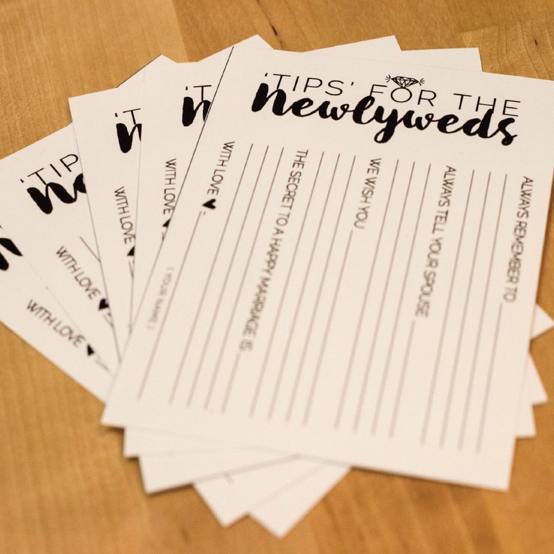 Wedding Printable Guestbook W-I01-1PS ZZ6 Newlywed Wedding Instant Download DIY Printable Wedding Advice Cards Newlywed Tip Jar