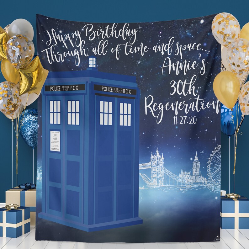 Dr Who Birthday Decorations Dr Who Tardis Birthday Party Etsy