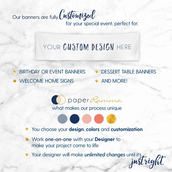 Custom Banner Design Your Own Banner For Celebration Etsy