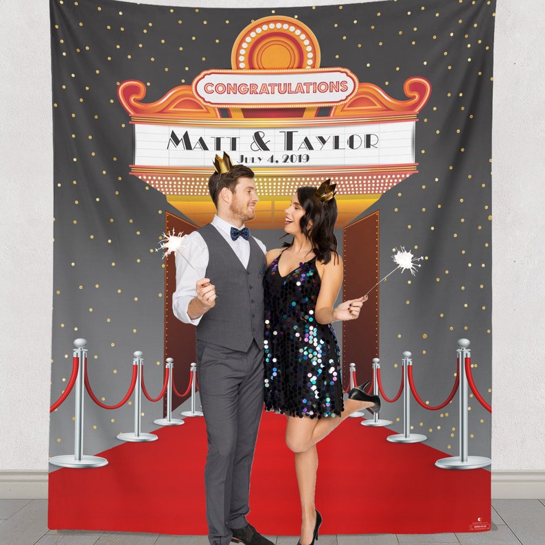 Red Carpet Bridal Shower Movie Theme Movie Theater Marquee Etsy