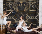 Gatsby Wedding, Gatsby Party Photo Booth, Great Gatsby Style Party Decor, Gatsby Wedding Sign, Gatsby Banner Backdrop / H-T31-TP REG1 AA3