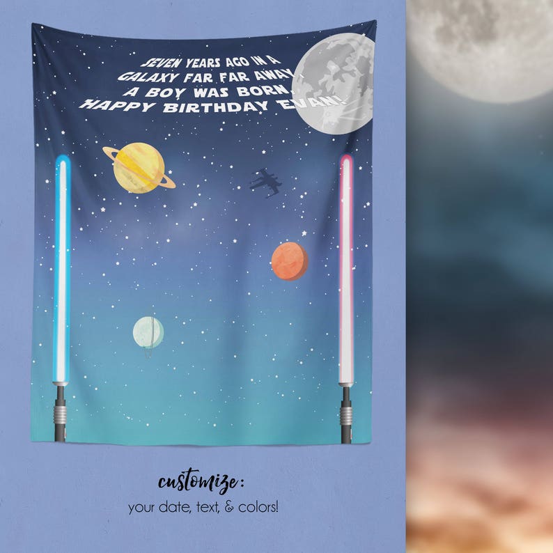 Star War Backdrop N-T35-TP BEC1 AA3 Star War Birthday Party Star War Party Star War Birthday Decor