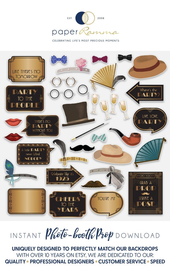 1920s Great Gatsby Roaring 20s Party Decorations Supplies Decor
