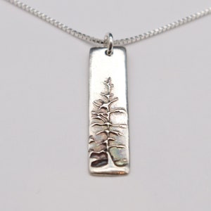 Forest Necklace - Fine Silver - Redwood Tree - Handmade Artisan Jewelry - Patina finish - ME Designs
