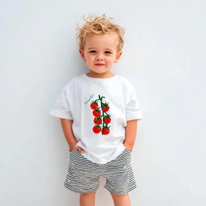 Italian Tomato Toddler Tee Pomodori Quote Kids Shirt Gift Cute Vegetable Baby Top Gift Foodie Toddler Farmer Market Child Apparel Gift