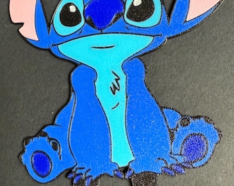 Stitch sitting 3D printed cake topper, other characters can be made as well. ( ex. Disney , anime ).