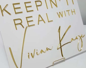 Custom 3D Rectangular Acrylic Business Logo Sign | Acrylic Business Signage | Custom Acrylic Office Wall Sign | 3D Acrylic Sign