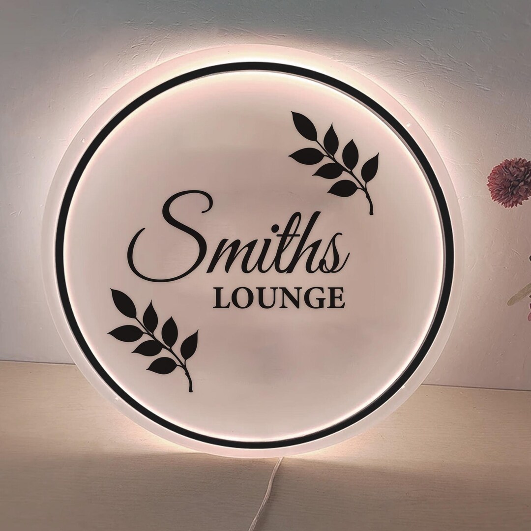 Custom Logo Business Light up Sign | Custom Backlit Business Sign Wall ...