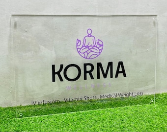 Anpassad rektangulär företagsskylt, Premium akryl kontorsskyltar, Akryl företagsnamnsskylt för småföretag, Moderna anpassade logotypskyltar