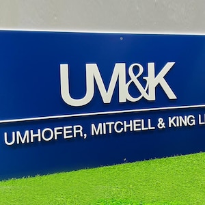 White 3D Acrylic Lettering Business Signage | 3D Acrylic Business Sign | Rectangular Business Logo Sign | Custom Acrylic Logo Sign