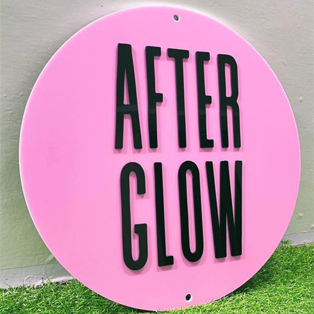 Custom UV Printed Acrylic Business Sign With 3D Black Lettering ...