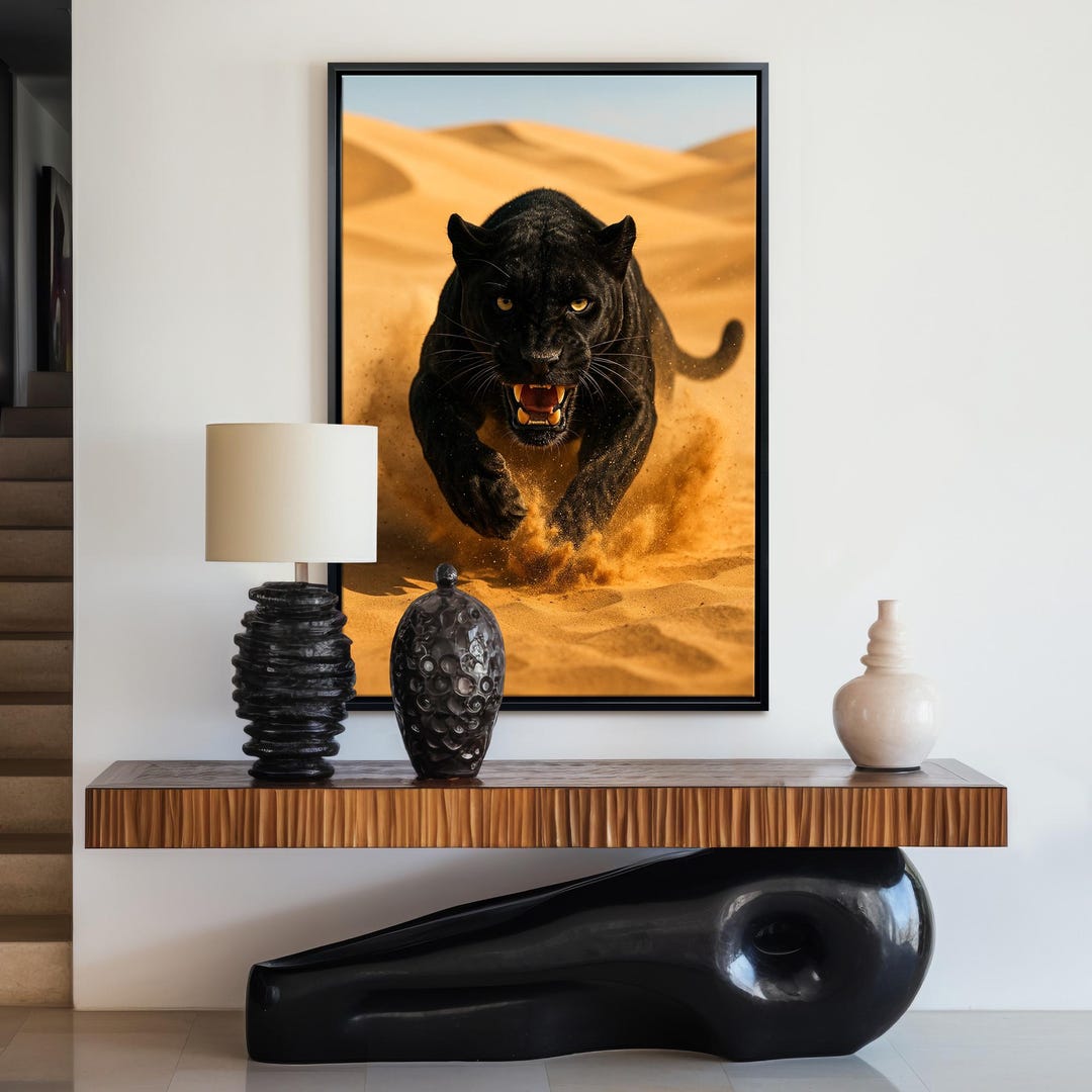 Animal Art, Black Panther Canvas, Acrylic Glass or Poster Art Print ...