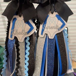 Gymnastics Bag Tassel- Personalized Camino Bag Gymnast Tassel- Gymnastics bogg charm for keychain- Bogg Bag Accessories- Ribbon Bag Tassel